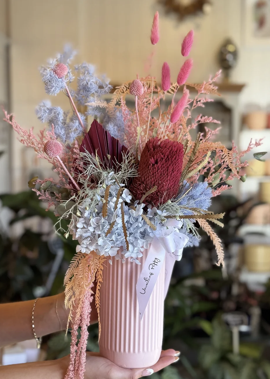 Unveiling Poppy - Dried Flower Arrangement
